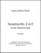 Sonatina No. 2 in F piano sheet music cover